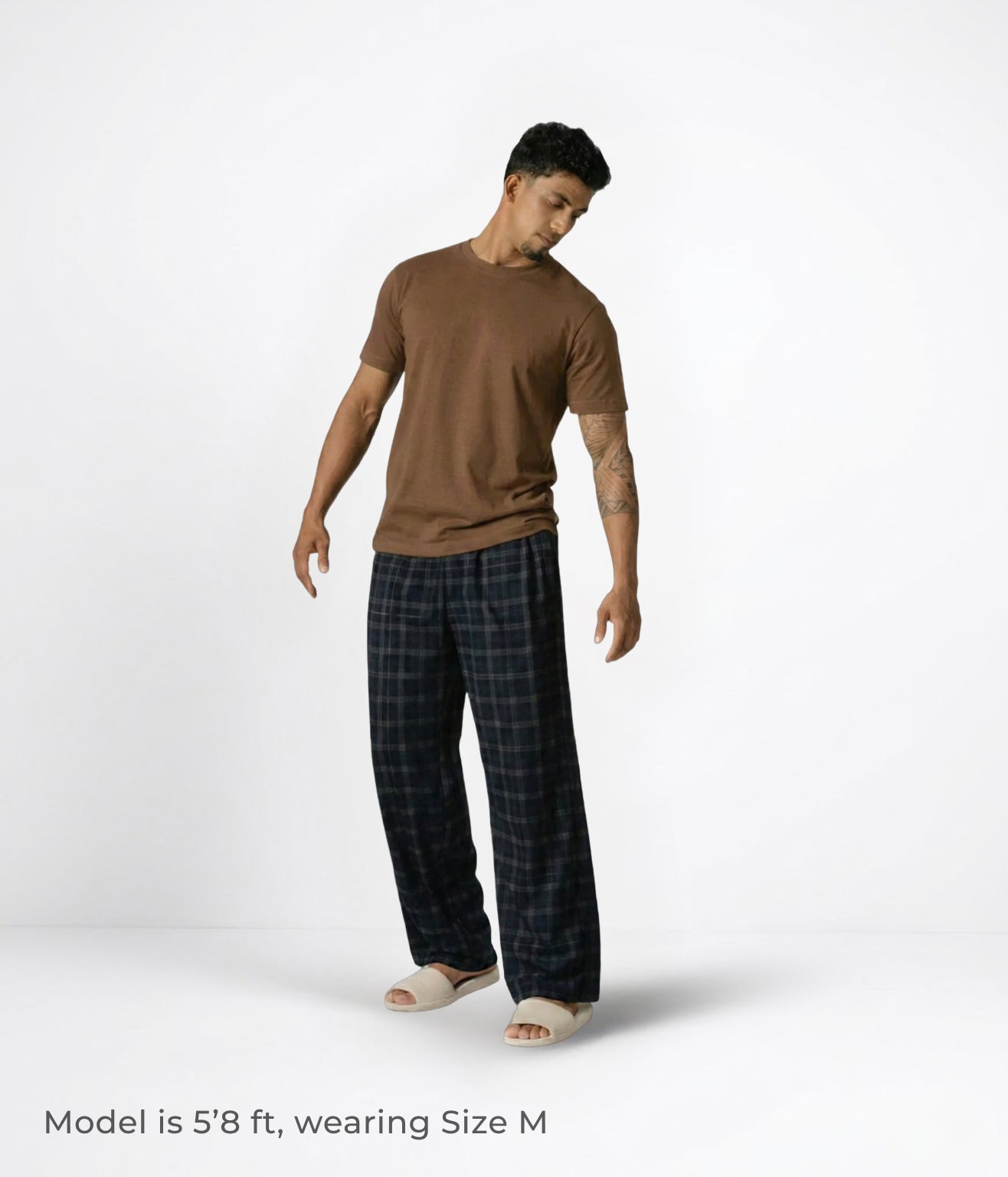 NUITO Home Crew in Cafe Mocha — men's premium loungewear tee, double collar bamboo cotton India