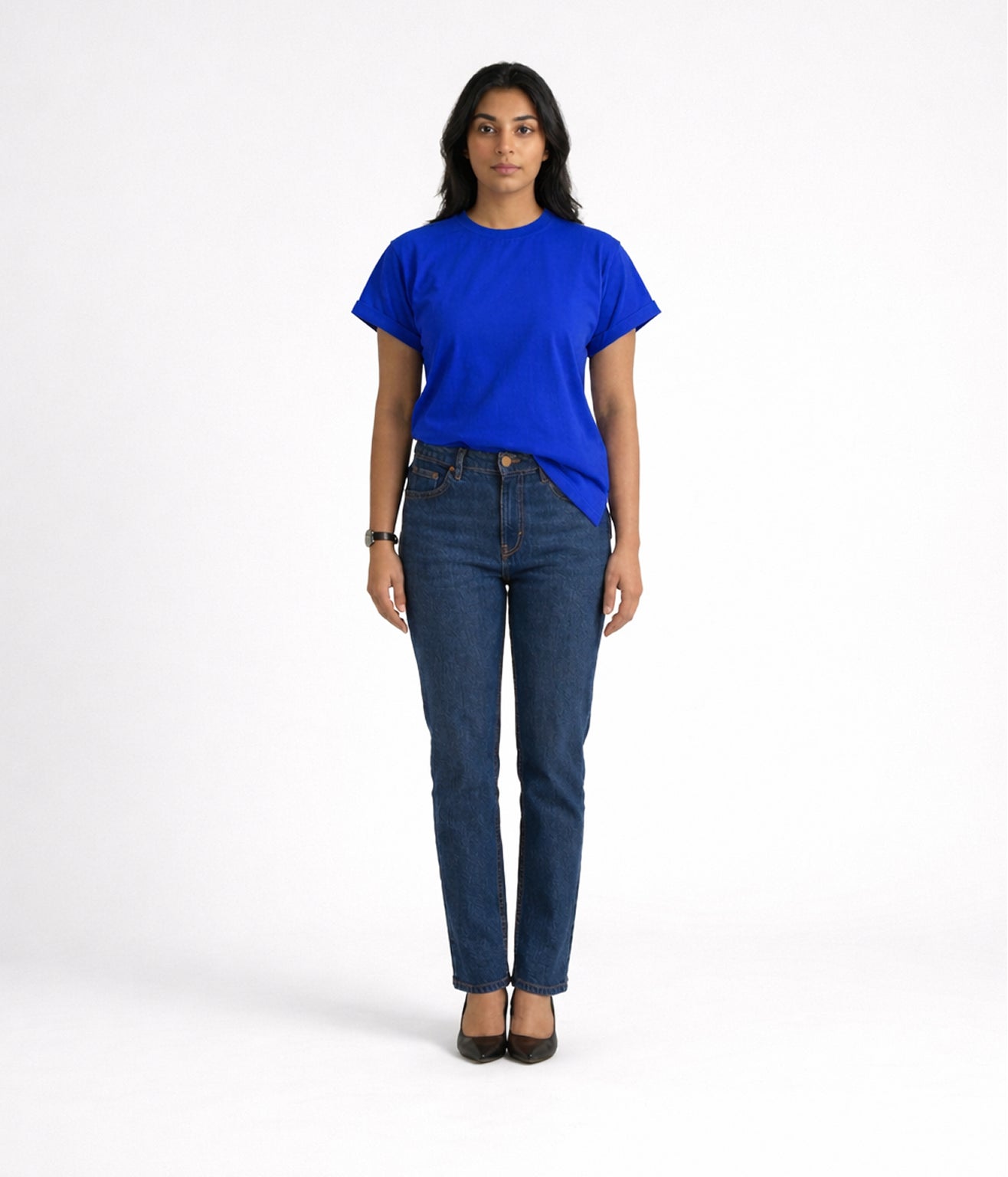 NUITO Kimono Edit top in Santorini Blue — women's kimono sleeve top, NUSKN bamboo Supima India