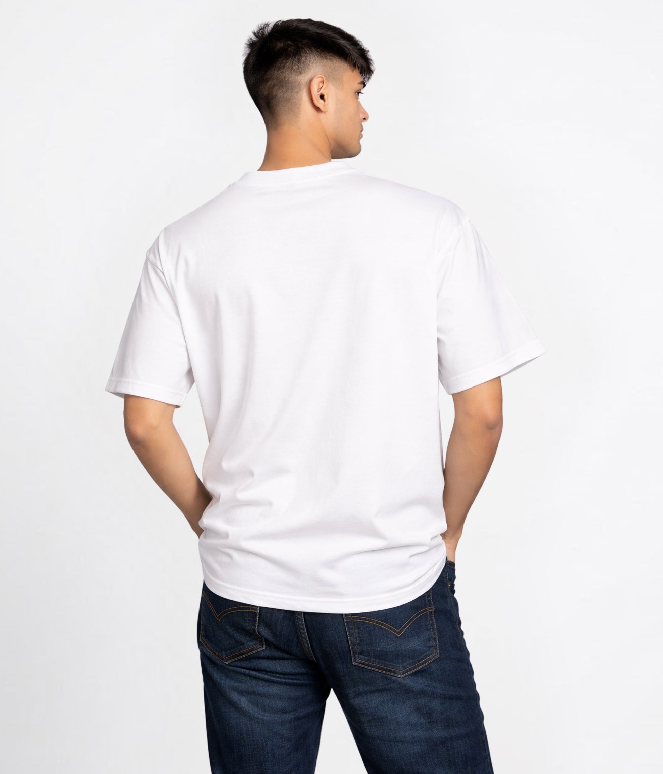 NUITO Skater Edit in Cannoli Cream — men's drop shoulder bamboo cotton tee, NUSKN 220 GSM India