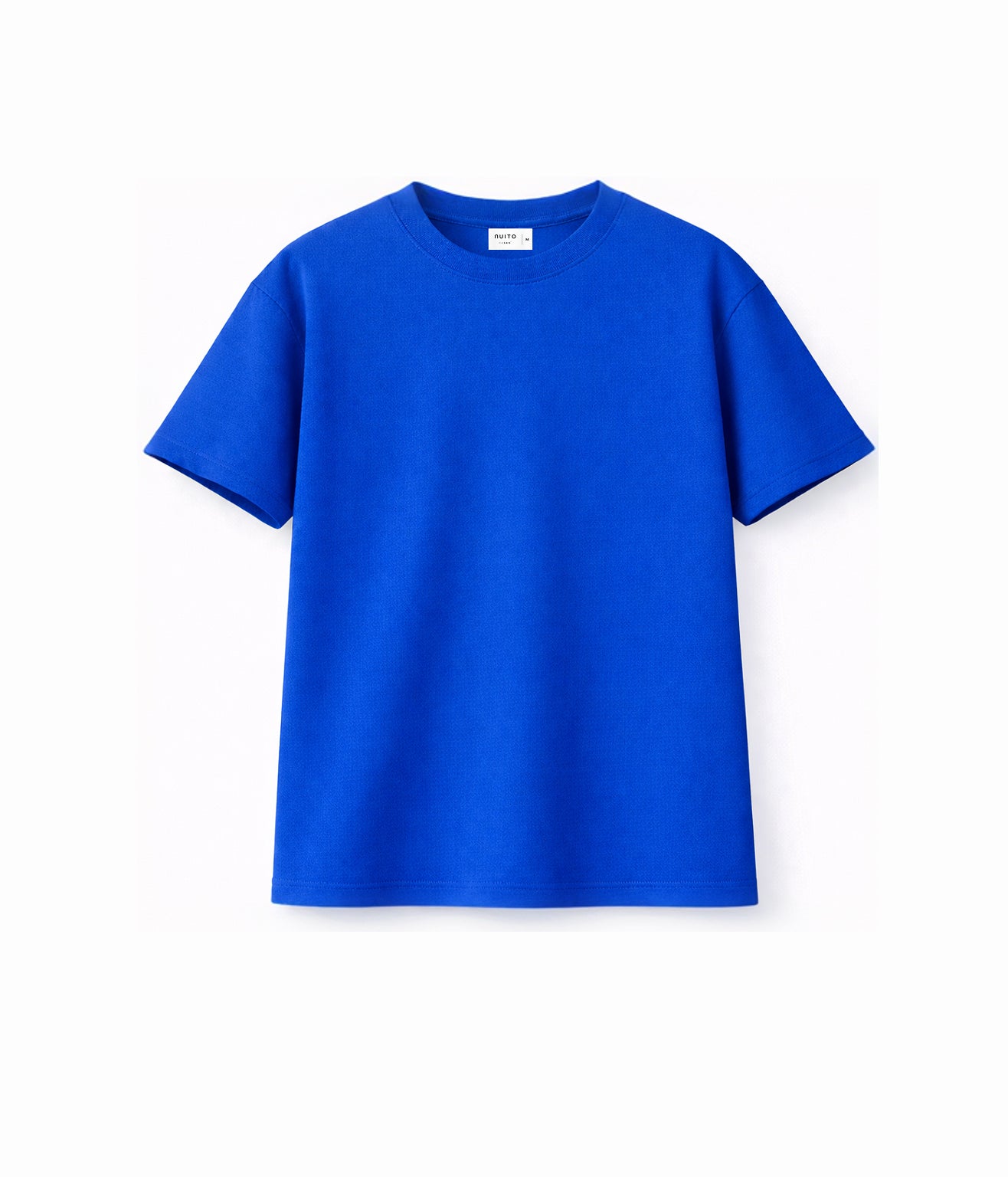 NUITO Skater Edit in Santorini Blue — men's drop shoulder bamboo cotton tee, NUSKN fabric India