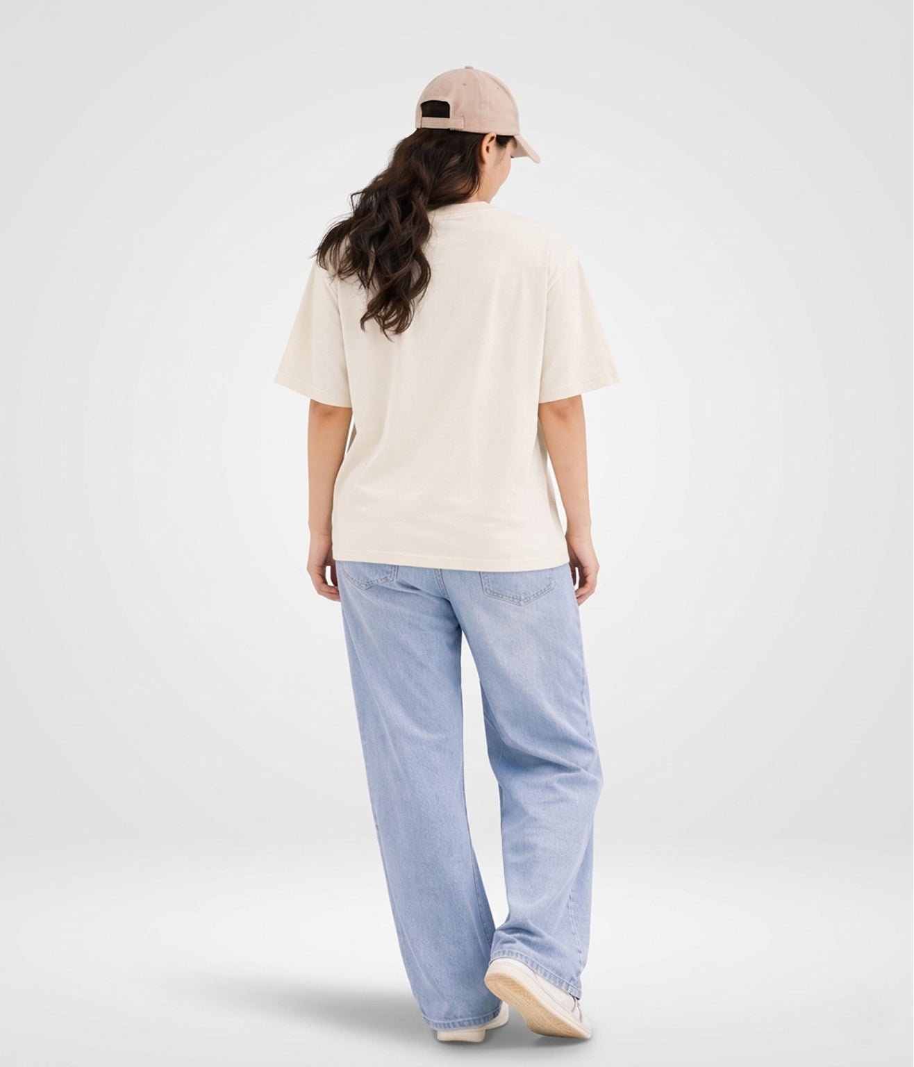 NUITO Skater Edit in Cannoli Cream — women's drop shoulder bamboo cotton top, NUSKN 220 GSM India