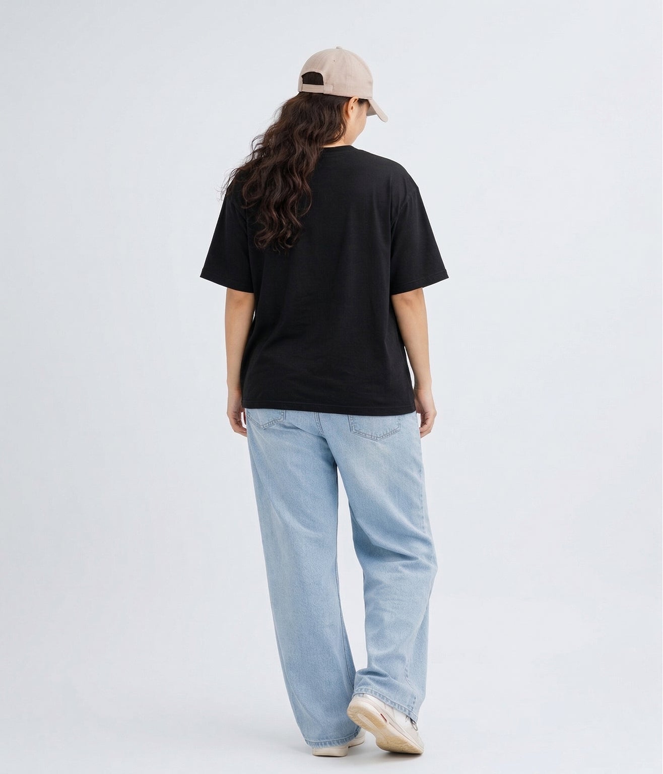 NUITO Skater Edit in Space Black — women's drop shoulder bamboo cotton top, NUSKN 220 GSM India