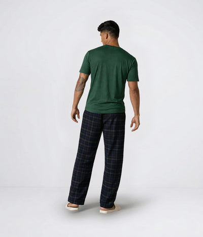 NUITO Home Crew in Racing Green — men's premium loungewear tee, double collar bamboo cotton India