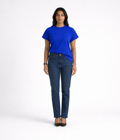 NUITO Kimono Edit top in Santorini Blue — women's kimono sleeve top, NUSKN bamboo Supima India