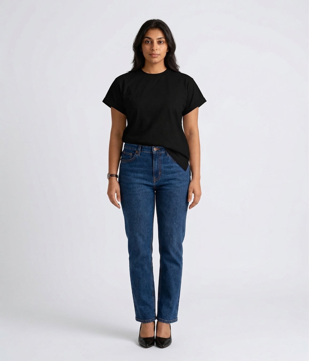 NUITO Kimono Edit top in Space Black — women's black kimono sleeve top, NUSKN bamboo supima India