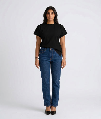 NUITO Kimono Edit top in Space Black — women's black kimono sleeve top, NUSKN bamboo supima India