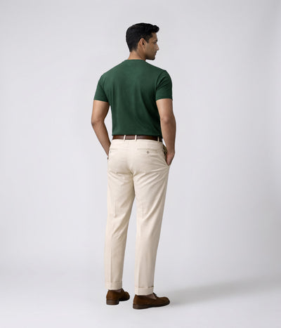 NUITO Crew Edit in Racing Green — men's ribbed crew neck bamboo charcoal Supima cotton tee India