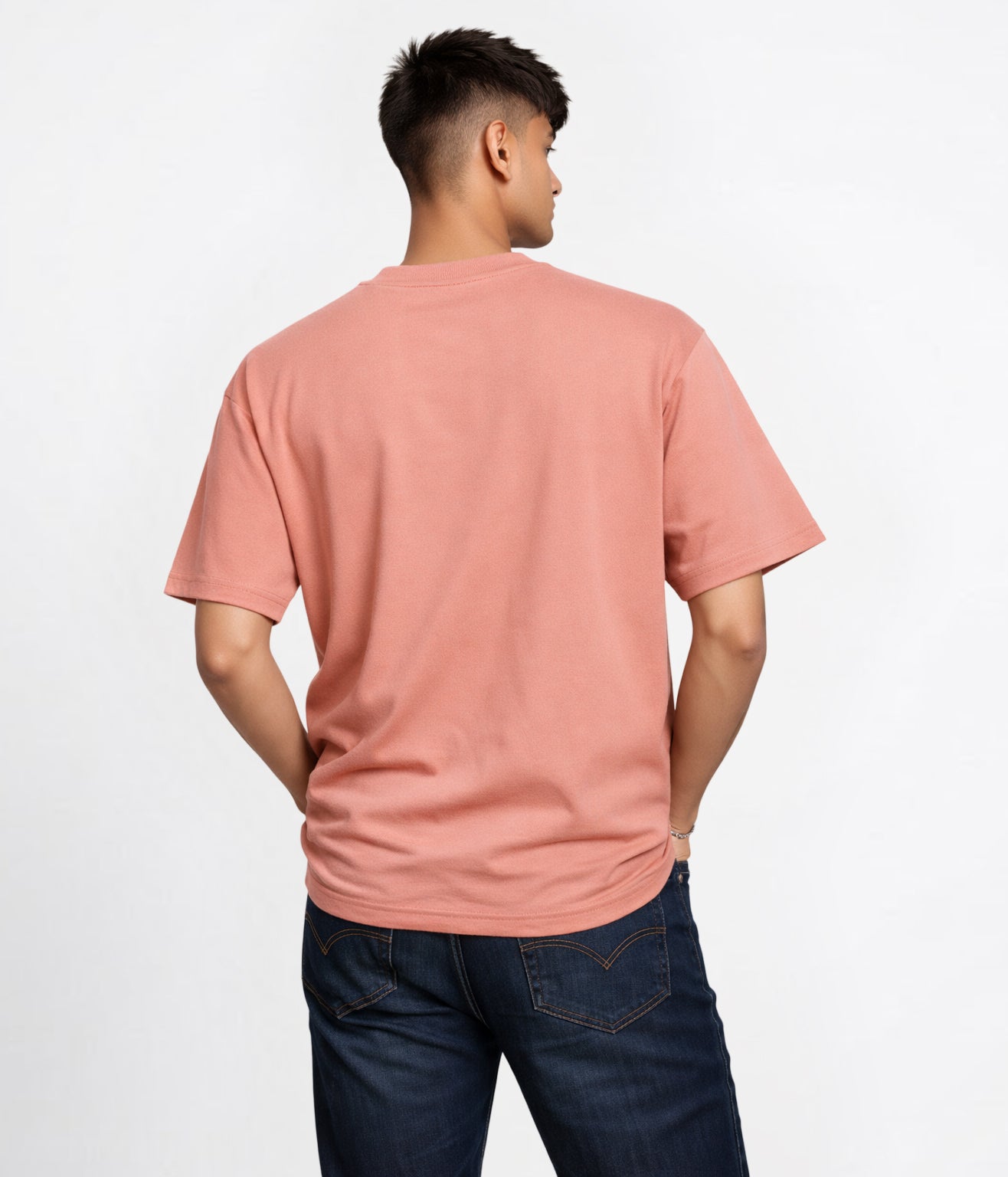 NUITO Skater Edit in Mahogany — men's drop shoulder bamboo cotton tee, NUSKN fabric India