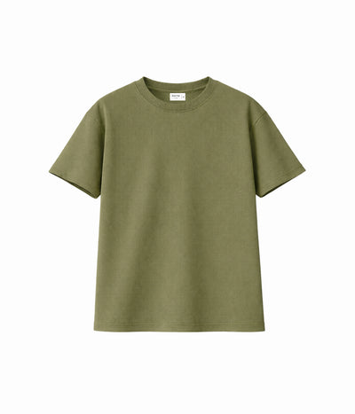 NUITO Skater Edit in Olive Khaki — men's drop shoulder bamboo cotton tee, NUSKN fabric India