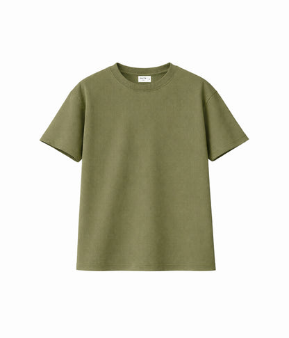 NUITO Skater Edit in Olive Khaki — men's drop shoulder bamboo cotton tee, NUSKN fabric India
