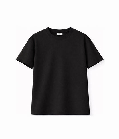 NUITO Skater Edit in Space Black — men's drop shoulder bamboo cotton tee, NUSKN 220 GSM India