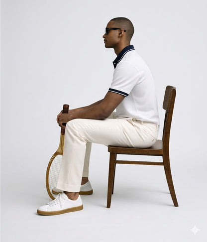 NUITO nuLUX polo in Tennis Edition — men's premium polo shirt, Tencel compact cotton India