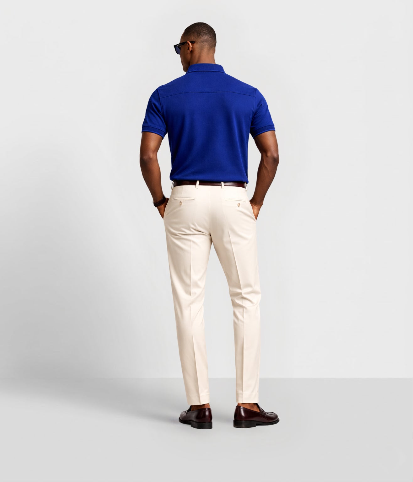 NUITO nuLUX polo in Midnight — men's dark navy premium polo shirt Tencel cotton India
