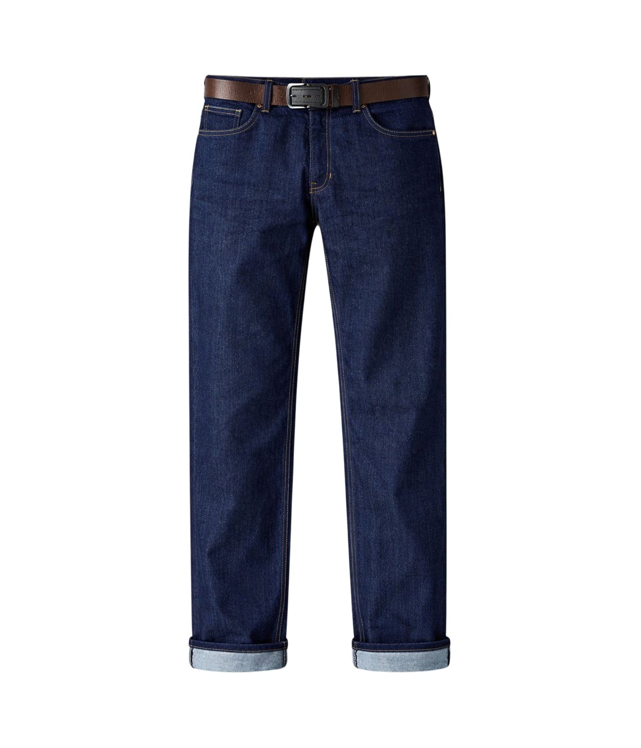 NUITO selvedge denim in indigo — men's 14oz raw denim straight fit jeans India