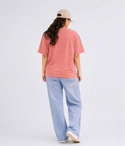 NUITO Skater Edit in Mahogany — women's drop shoulder bamboo cotton top, NUSKN fabric India